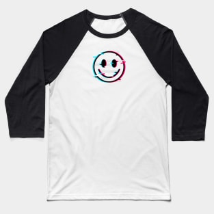 Glitch Smile Baseball T-Shirt